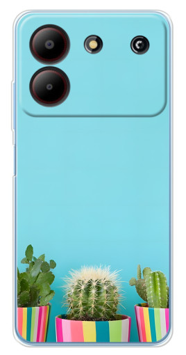 Чехол с картинкой "Маленькие кактусы" для ZTE Blade A54
