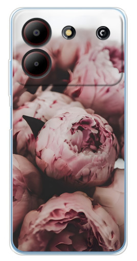 Чехол с картинкой "Нежные пионы" для ZTE Blade A54