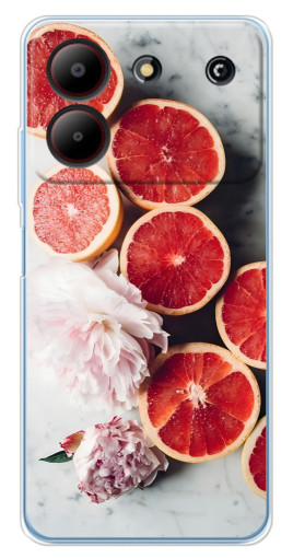 Чехол с печатью "Половинки грейпфрутов" для ZTE Blade A54