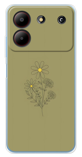 Чехол с принтом "Рисунок ромашка" для ZTE Blade A54