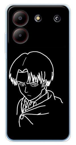 Силиконовый чехол с изображением "Силуэт Леви" для ZTE Blade A54