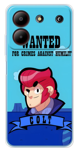Силиконовый чехол с изображением "WANTED COLT" для ZTE Blade A54
