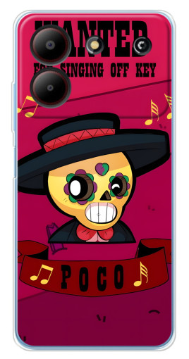 Чехол с печатью "WANTED POCO" для ZTE Blade A54