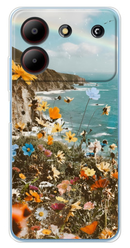 Чехол с принтом "Яркие полевые цветы" для ZTE Blade A54