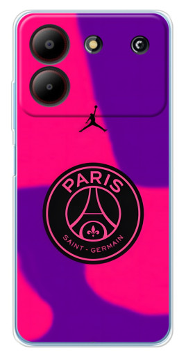 Силиконовый чехол с изображением "Яркий лого PSG" для ZTE Blade A54
