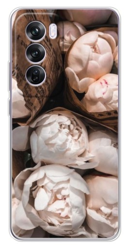 Силиконовый чехол с изображением "Букет пионов" для OPPO Reno 12 Pro