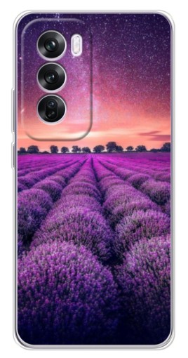 Чехол с печатью "Лавандовое поле" для OPPO Reno 12 Pro