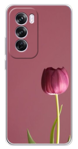 Силиконовый чехол с изображением "Розовый тюльпан" для OPPO Reno 12 Pro