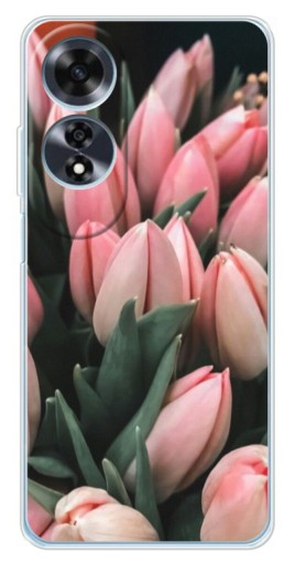 Силиконовый чехол с изображением "Букет тюльпанов" для OPPO A60