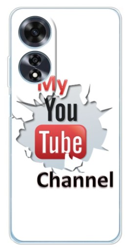 Чехол с печатью "My YouTube" для OPPO A60