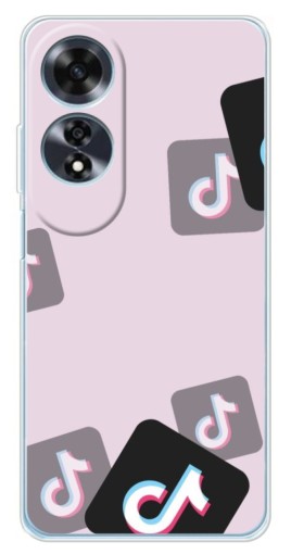 Чехол с принтом "Значки ТикоТока" для OPPO A60