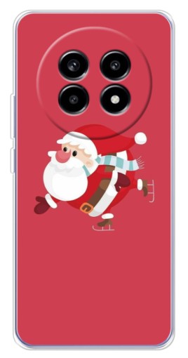 Чехол с картинкой "Дед Мороз на коньках" для Realme 13 Pro