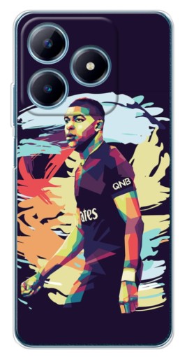 Силиконовый чехол с изображением "ART Mbappe" для Realme C63 4G