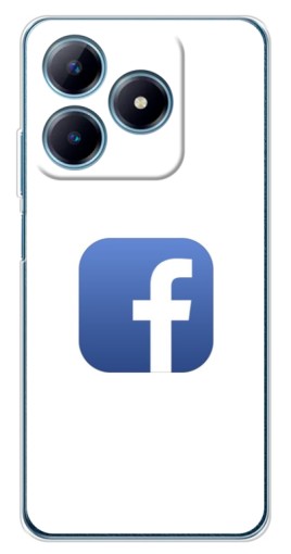 Чехол с принтом "Лого Фейсбук" для Realme C63 4G
