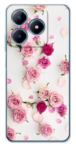Чехол с принтом "Яркие розы" для Realme C63 4G
