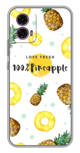 Чехол с печатью "Любовь к ананасам" для Motorola Moto G35