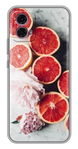 Чехол с печатью "Половинки грейпфрутов" для Motorola Moto G35