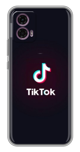 Силиконовый чехол с изображением "TikTok темный" для Motorola Moto G35