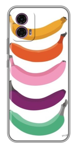 Силиконовый чехол с изображением "Цветные бананы" для Motorola Moto G35