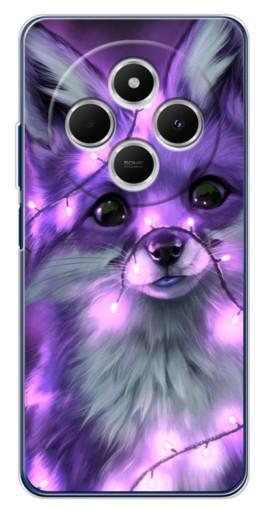 Чехол с печатью "Лисенок фиолетовый" для Tecno Spark 30C
