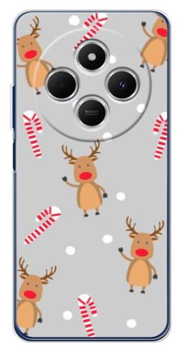Чехол с принтом "Олени с конфетами" для Tecno Spark 30C