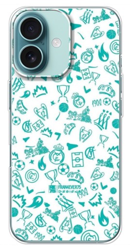 Чехол с печатью "Атрибутика Real Madrid" для iPhone 16 Plus