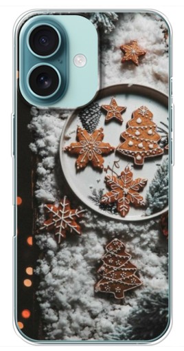 Чехол с печатью "Имбирные пряники" для iPhone 16 Plus