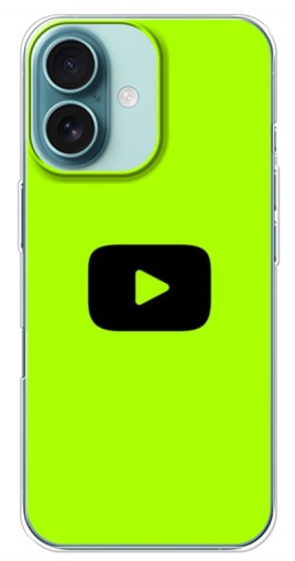 Чехол с принтом "Кнопка Ютуба" для iPhone 16 Plus