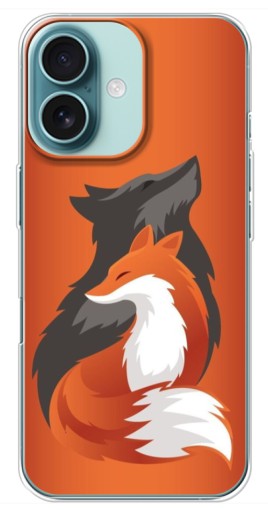 Чехол с печатью "Лиса ART" для iPhone 16 Plus