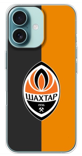 Силиконовый чехол с изображением "Логотип Шахтера" для iPhone 16 Plus