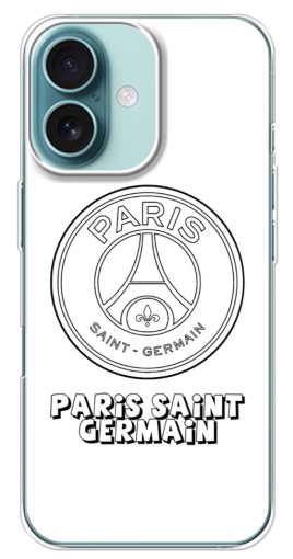 Чехол с печатью "PSG логотип" для iPhone 16 Plus
