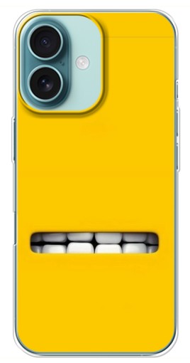 Чехол с картинкой "Зубы миньона" для iPhone 16 Plus