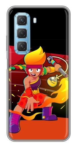 Чехол с печатью "Амбер в дуэли" для Infinix Hot 50 5G