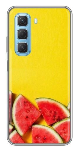 Силиконовый чехол с изображением "Арбузики на желтом" для Infinix Hot 50 5G