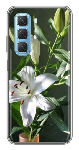 Чехол с принтом "Белые лилии" для Infinix Hot 50 5G