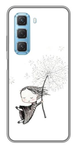 Чехол с принтом "Девочка с одуванчиком" для Infinix Hot 50 5G