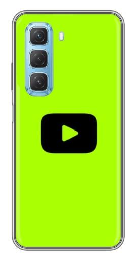 Силиконовый чехол с изображением "Кнопка Ютуба" для Infinix Hot 50 5G