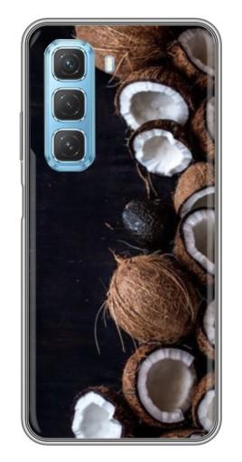 Чехол с картинкой "Кокосы на черном" для Infinix Hot 50 5G