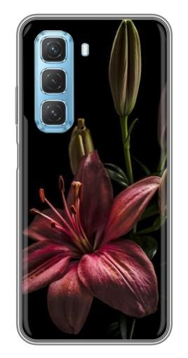 Чехол с картинкой "Красная лилия " для Infinix Hot 50 5G