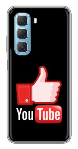 Чехол с принтом "Лайк YouTube" для Infinix Hot 50 5G