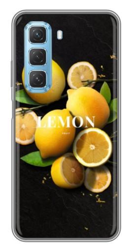 Чехол с картинкой "Лимон на черном" для Infinix Hot 50 5G