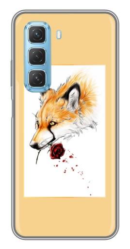 Чехол с печатью "Лиса с розой" для Infinix Hot 50 5G