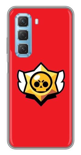 Чехол с принтом "Лого на красном" для Infinix Hot 50 5G
