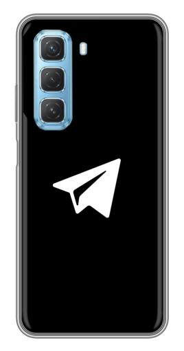 Чехол с картинкой "Лого Телеграм" для Infinix Hot 50 5G