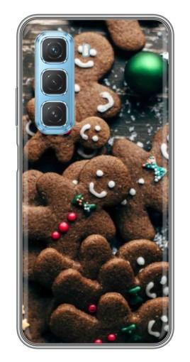 Чехол с печатью "Новогодние человечки" для Infinix Hot 50 5G