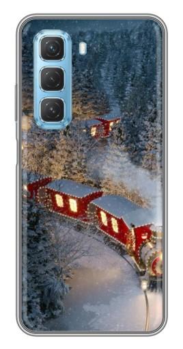 Чехол с принтом "Новогодний поезд" для Infinix Hot 50 5G