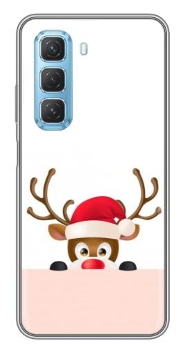 Силиконовый чехол с изображением "Олень в шапке" для Infinix Hot 50 5G