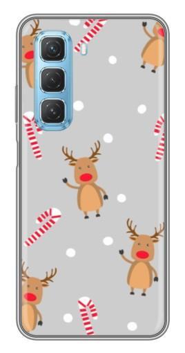 Силиконовый чехол с изображением "Олени с конфетами" для Infinix Hot 50 5G