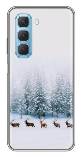 Чехол с картинкой "Олени в лесу" для Infinix Hot 50 5G