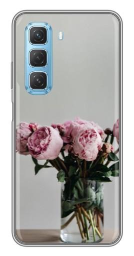 Чехол с печатью "Пионы в вазе" для Infinix Hot 50 5G